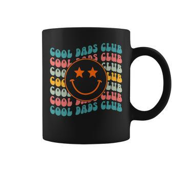 Smile Face Cool Dads Club Retro Groovy Fathers Day Hippie Coffee Mug - Thegiftio UK