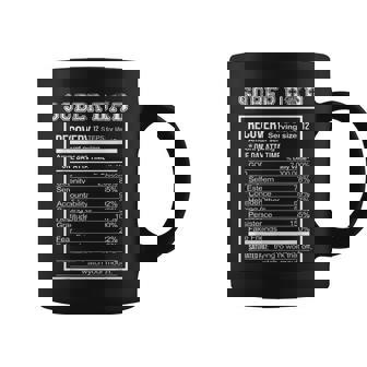 Sober Dad Recovery Nutritional Value Addiction Celebration Coffee Mug - Thegiftio