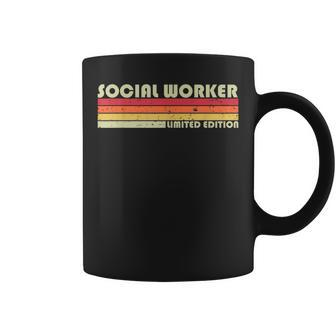 Social Worker Funny Job Title Profession Birthday Worker Coffee Mug - Seseable