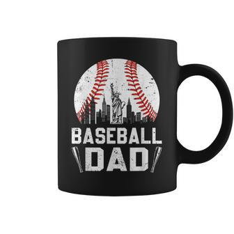 Softball Baseball Dad Retro Vintage Gift Ball Fathers Day Coffee Mug | Mazezy