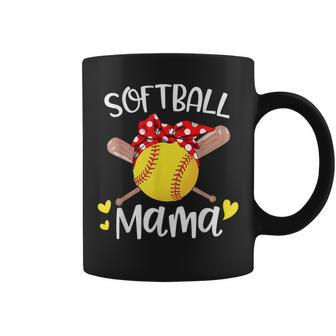 Softball Baseball Mama Floral Mom Grandma Mothers Day Coffee Mug | Mazezy