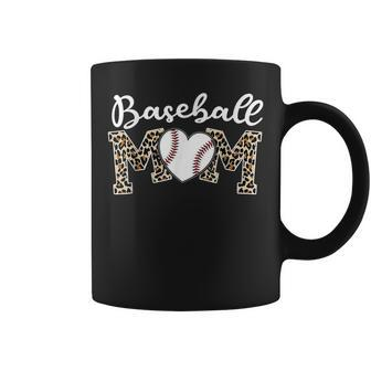 Softball Baseball Mom Leopard Mothers Day Mama Women Coffee Mug | Mazezy