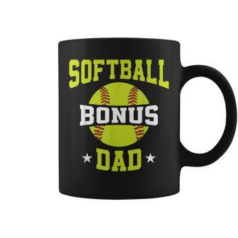 Softball Fathers Day Softball Bonus Dad Gift For Mens Coffee Mug | Mazezy
