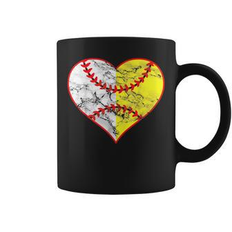Softball Heart Mom Women Baseball Ideas Coffee Mug | Mazezy DE