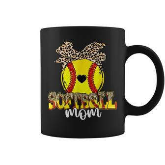 Softball Mom Life Leopard Bandana Mothers Day Coffee Mug | Mazezy
