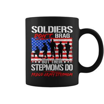 Soldiers Dont Brag Proud Army Stepmom Funny Military Gift Coffee Mug | Mazezy