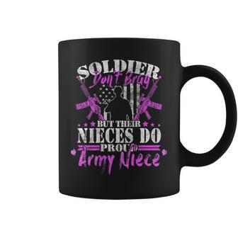 Soldiers Dont Brag Their Nieces Do - Proud Army Niece Gift Coffee Mug - Seseable