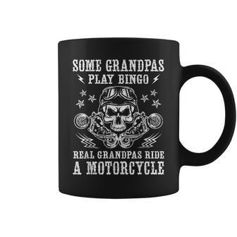 Some Grandpas Play Bingo Real Grandpas Ride A Motorcycle Gift For Mens Coffee Mug - Seseable