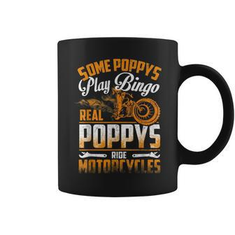 Some Poppys Play Bingo Real Poppys Ride Motorcycles T Coffee Mug | Mazezy