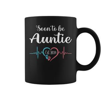 Soon To Be Auntie 2023 First Time Mom Pregnancy Announcement Coffee Mug | Mazezy
