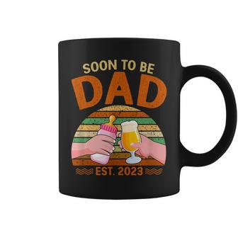 Soon To Be Dad Est 2023 Fathers Day New Dad Vintage Coffee Mug - Thegiftio UK