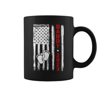 Soon To Be Dad First Time Daddy Promoted To Daddy 2023 Flag Coffee Mug - Seseable