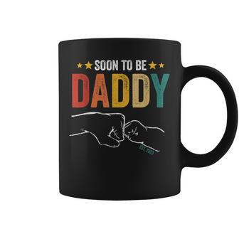 Soon To Be Daddy Est2023 Retro Vintage Dad Fathers Day Coffee Mug - Thegiftio UK