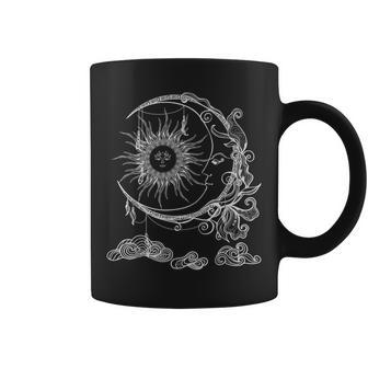 Space Celestial Bodies Sun Moon Boho Luna Solar Astronomy Coffee Mug | Mazezy