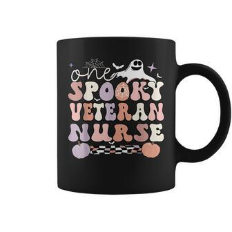 Spooky Veteran Nurse Halloween Veteran Nursing Coffee Mug - Seseable