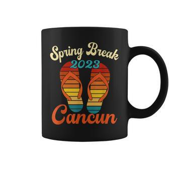 Spring Break Cancun Mexico Beach 2023 Vintage Flip Flops Coffee Mug - Seseable