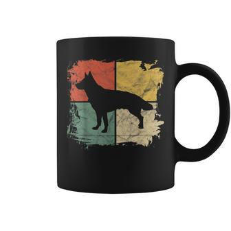 Square Retro German Shepherd Owner Gift Dog Shepard Dad Mom Coffee Mug - Seseable