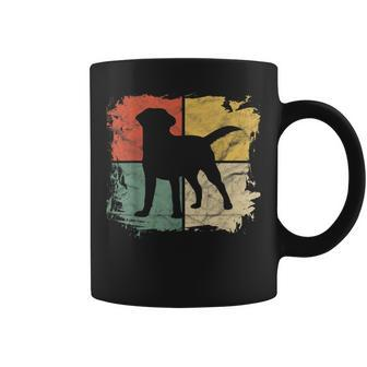 Square Retro Labrador Owner Gift Golden Black Lab Dad Mom Coffee Mug - Seseable