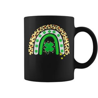 St Patrick’S Day Cute Rainbow Leopard Shamrock Clover Coffee Mug - Thegiftio UK