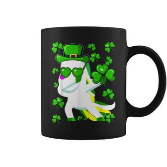St Patricks Day Dabbing Unicorn Lepricorn Leprechaun Girls V2 Coffee Mug - Seseable