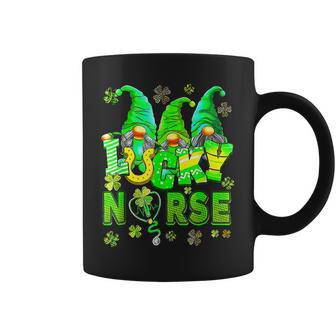 St Patricks Day Gnome Nurse Scrubs Top Nursing Lucky Coffee Mug - Seseable