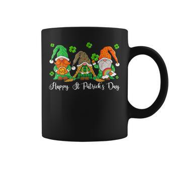 St Patricks Day Gnomes Holing Shamrock Horseshoe Irish Coffee Mug - Seseable