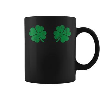 St Patricks Day Saint Paddys Distressed Irish Shamrock Boobs V2 Coffee Mug | Mazezy