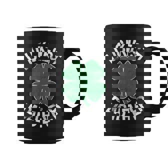 St Patricks Day Shamrock Luckiest Dad Irish Saint Paddys Coffee Mug | Mazezy