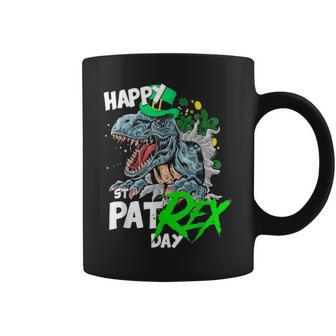St Patricks Day T Rex Happy Pat Rex Day Dinosaur Gift V2 Coffee Mug - Seseable