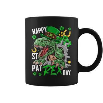 St Patricks Day T Rex Happy Pat Rex Day Dinosaur V2 Coffee Mug - Seseable