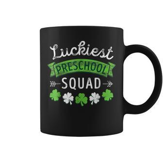 St Patricks Day Teacher Luckiest Preschool Squad V2 Coffee Mug - Seseable