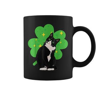 St Saint Patricks Day Tuxedo Cat Men Women Kids Costume Coffee Mug - Seseable