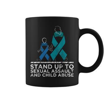 Stand Up To Sexual Assault And Child Abuse Awareness Coffee Mug | Mazezy