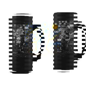 Starry Night Inspired Cat Gifts Funny Cat Coffee Mug | Mazezy