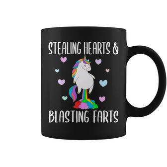 Stealing Hearts And Blasting Farts Funny Unicorn Coffee Mug - Seseable