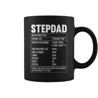 Stepdad Nutrition Facts Fathers Day Funny Bonus Papa Dada Coffee Mug | Mazezy