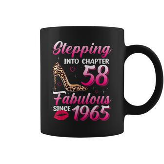 Stepping Into Chapter 58 Fabulous Since 1965 Birthday Women Coffee Mug - Seseable