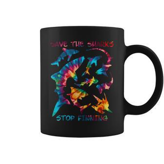 Stop Finning Whale Shark Types Tie Dye Shark Coffee Mug | Mazezy