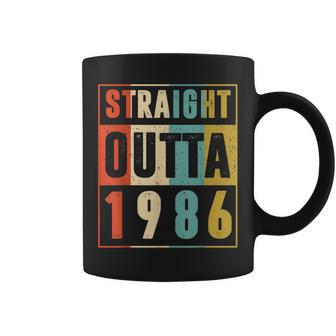 Straight Outta 1986 37 Years Old 37Th Birthday Retro Coffee Mug - Seseable