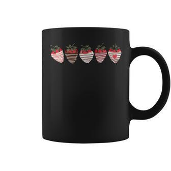 Strawberry And Chocolate Cute Funny Valentines Day Women Coffee Mug - Seseable