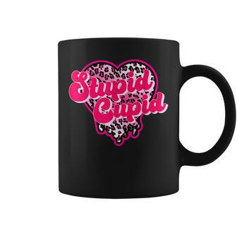 Stupid Cupid Anti Valentine Groovy Valentine Checker Heart Coffee Mug | Seseable CA