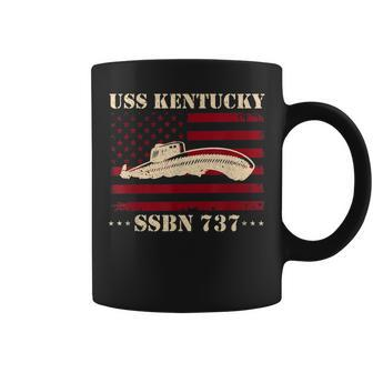Submarine Uss Kentucky Ssbn737 Veteran Us Flag Submariner Coffee Mug - Seseable