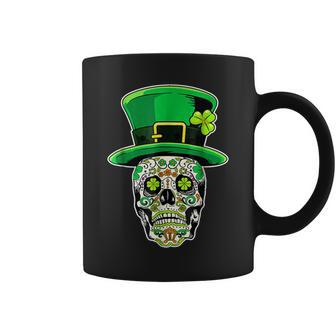 Sugar Skull Happy St Patricks Day Of Dead Coffee Mug - Seseable