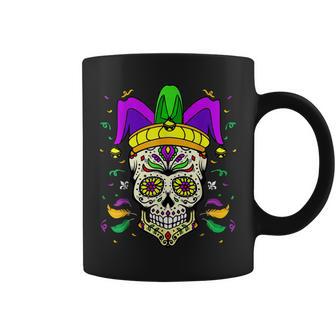 Sugar Skull Mardi Gras Party Mardi Gras Carnival Funny Coffee Mug - Seseable