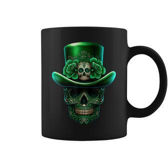 Sugar Skull Saint Patricks Day Of Dead Leprechaun Men Women Coffee Mug | Mazezy