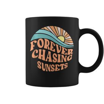 Sunset Trendy Retro Vintage Forever Chasing Sunsets Retro Coffee Mug - Thegiftio UK