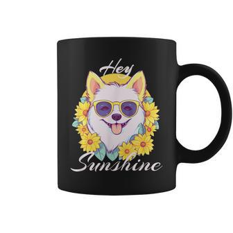 Sunshine Dog Days Of Summer Wearing Sunglasses | Sunflowers Coffee Mug - Thegiftio UK