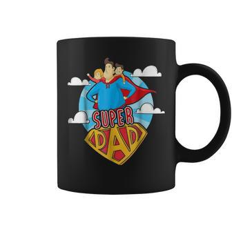 Super Dad Super Hero Fathers Day Gift Coffee Mug - Seseable