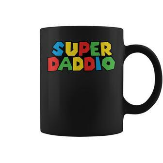 Super Daddio Funny Gamer Dad Fathers Day Video Game Lover V2 Coffee Mug | Mazezy