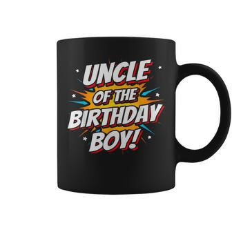 Superhero Party Comics Birthday Uncle Of Birthday Boy Coffee Mug | Mazezy